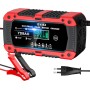 YDBAO Cargador de Batería 12V 10A Cargador de Batería de Coche Inteligente con Pantalla Táctil LCD y Múltiples Protecciones