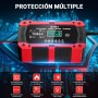 YDBAO Cargador de Batería 12V 10A Cargador de Batería de Coche Inteligente con Pantalla Táctil LCD y Múltiples Protecciones