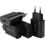 Cargador USB, Cargador Rápido 18W Quick Charge 3.0, Enchufe USB Compatible con Samsung Galaxy S6 S7 S8 S9 S10 S20 S21 S22 S23