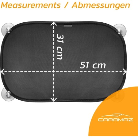Parasol Coche con protección UV certificada Óptima Oscuridad - Autoadhesivo, para Proteger del Sol a bebés y Mascotas, 2