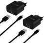 2-Pack Cargador USB Carga Rapida,18W QC 3.0 Enchufe USB Carregador USB con 2m Cable, Cargador Movil Carga Rapida USB Charger
