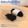 2-Pack Cargador USB Carga Rapida,18W QC 3.0 Enchufe USB Carregador USB con 2m Cable, Cargador Movil Carga Rapida USB Charger