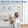 2-Pack Cargador USB Carga Rapida,18W QC 3.0 Enchufe USB Carregador USB con 2m Cable, Cargador Movil Carga Rapida USB Charger