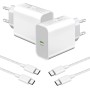 45W Cargador para Samsung Carga Rapida,2-Pack USB C Enchufe y Cable Cargador para Samsung Galaxy S24 Ultra/S25/S23 Plus/S24