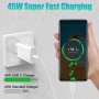 45W Cargador para Samsung Carga Rapida,2-Pack USB C Enchufe y Cable Cargador para Samsung Galaxy S24 Ultra/S25/S23 Plus/S24