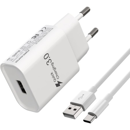 Rápida 18W Cargador para Xiaomi Redmi 14C, 12, Note 12, 11, 10, 9, 8,11T, 9T, 8T, Mi12, Mi11, Mi10, Mi9, MiA2, Redmi Pro5G, Poco