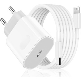 Cargador Carga Rapida for iPhone 14/14 Pro/14 Pro Max/14 Plus 13 12 11 SE XR X XS 8, 25W USB C Carregador Enchufe Rapido con 2M