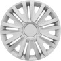 S SUMEX Juego de 4 Tapacubos de 15 Pulgadas Diseño Illinois RC Black, Acabado Negro y ABS Resistente a Fuertes Impactos,