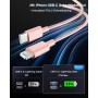 Cargador Carga Rapida for iPhone 14/14 Pro/14 Pro Max/14 Plus 13 12 11 SE XR X XS 8, 25W USB C Carregador Enchufe Rapido con 2M