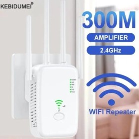 Repetidor de rango Wifi de 300Mbps y 2,4G, amplificador de red para el