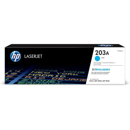 HP 203A CF541A, Cian, Cartucho Tóner Original, de 1.300 páginas, para impresoras HP Color LaserJet Pro serie 254, 280 y 281