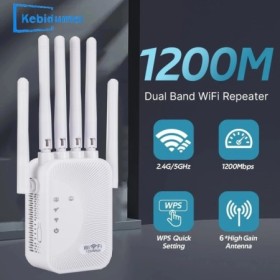 Repetidor de 1200Mbps, extensor de rango de señal inalámbrico de doble