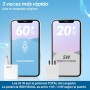 3-Stars - 2025 - Cargador de 65W con 5 Puertos USB - 2 Tipo C y 3 Tipo A - Carga Rápida QC 3.0 - Compatible con Samsung, iPhone,