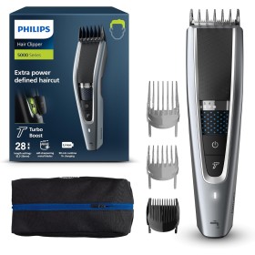 Philips Serie 5000 HC5630/15 - Cortapelos, 28 ajustes de longitud para estilo deseado, 90 min de uso sin cable, incluye 3