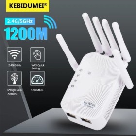AMPLIFICADOR Wifi 2,4G/5GWiFi repetidor de doble banda 1200Mbps extens