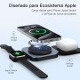 KEEPRO Cargador Pare iPhone Carga Rapida, Cargador Inalámbrico 3 en 1 Plegable para iPhone 16/15/14/13/12 Serie, AirPods