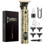 Maquina de Cortar Pelo Hombre, Maquina de Afeitar Hombre Eléctrica con LED Cortapelos Recortar Barba Sin Cable Maquinilla de
