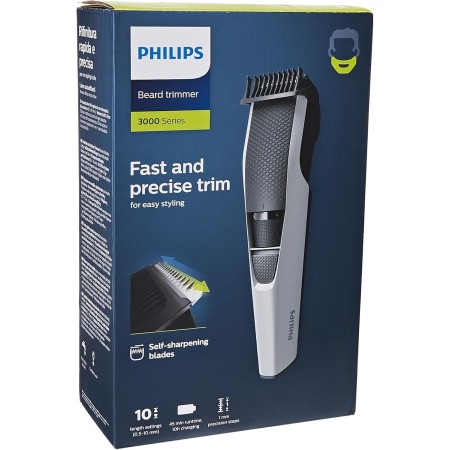 Philips Beardtrimmer Serie 3000, Barbero Recortadora de Barba con Tecnología Lift & Trim (modelo BT3206/14)