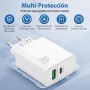 30W 2-Puerto Cargador Carga Rapida para iPhone 14 13 12 11 Pro MAX Plus Mini XS XR X SE 8 7 6, for AirPods/iPad, Rapido USB-C