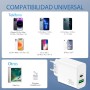 30W 2-Puerto Cargador Carga Rapida para iPhone 14 13 12 11 Pro MAX Plus Mini XS XR X SE 8 7 6, for AirPods/iPad, Rapido USB-C