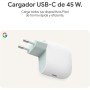Cargador USB-C de 45 W de Google - Cargador de teléfono Pixel de Carga rápida - Compatible con los Productos de Google y Otros