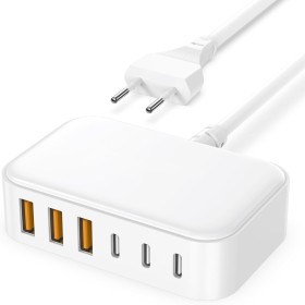 Cargador USB C Rapida Multiple - 100W en Total 6 Puertos Enchufe con 3 Tipo C 3 Tipo A Estacion de Carga USB Charger for iPhone