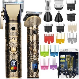YIDON Maquina de Afeitar Hombre, Maquina de Cortar Pelo Todo en Uno, Cortapelos Hombre con USB C Cable y Pantalla LED, Set de