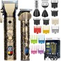 YIDON Maquina de Afeitar Hombre, Maquina de Cortar Pelo Todo en Uno, Cortapelos Hombre con USB C Cable y Pantalla LED, Set de