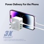 Cargador USB C Charger Cargador Rapido 50W 5 Puertos Bloque de Carga rápida, multicargador USB Carga rapida, Conector de Pared