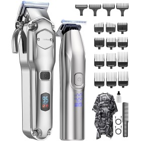 Maquina de Cortar Pelo Hombre,Juego de Barbero y Recortador,Cortapelos Recortadora de Barba,Maquina de Afeitar Hombre con Peines