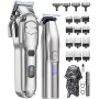 Maquina de Cortar Pelo Hombre,Juego de Barbero y Recortador,Cortapelos Recortadora de Barba,Maquina de Afeitar Hombre con Peines
