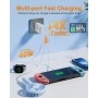 2 Pack Cargador USB C 40W, Cargador iPhone Carga Rapida, 4 Puertos Enchufe USB, Múltiple Cargadors PD+QC3.0 Rápido Pared