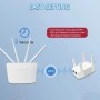 OPTFOCUS 2,4G 5G WiFi repetidor 2 LAN 300 1200Mbps para enrutador Repe