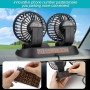 Ventilador Coche Doble Cabeza 360° Rotación Ventiladores, USB Ventilador Silencioso Potente 2 Velocidades Mini Ventiladors Mesa