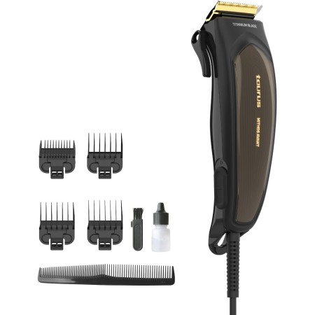 Taurus - Cortapelos Eléctrico Profesional Mithos Avant 6W | 4 Peines Guía | Cuchillas Titanio | 10 Alturas Corte | Motor AC 3000