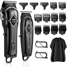 GLAKER Maquina de Cortar Pelo Hombre,Cortapelos Hombre y Recortadora de Barba con Cable e Inalámbrico,Maquina Cortar Pelo