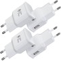 2-Pack Cabeza Cargador, Adaptador de Enchufe de Carga USB 5V/2A Compatible con Samsung Galaxy S23 S22 S21 S20 S10 S10e S7 S8