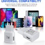 2-Pack Cabeza Cargador, Adaptador de Enchufe de Carga USB 5V/2A Compatible con Samsung Galaxy S23 S22 S21 S20 S10 S10e S7 S8