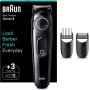 Braun Recortadora De Barba Series 3 BT3525, Barbero Recargable, +4 Accesorios De Afeitado, 50 Min De Autonomía, Lámina De Corte