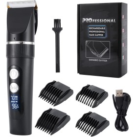 Cortadora de Pelo Profesional, Cuchilla de Titanio Duradera, Toque Digital, Afeitadora con Pantalla LED, Recortadora de Barba