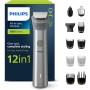 Philips Recortadora de Barba Serie 5000, Máquina Cortar Pelo, Cortapelos Hombre, Kit 12 en 1 Para Cara, Pelo, Orejas, Nariz y