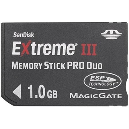 Sandisk Extreme III Memory Stick Pro Duo 1GB Memoria Flash MS - Tarjeta de Memoria (1 GB, MS)