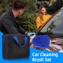 Kit Limpieza Coche, Práctica Bolsa de Transporte Incluida,30 Piezas Cepillo Limpieza Coche,Kits de Limpieza para la Limpieza del