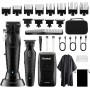 KEMEI Juego de Maquina de Cortar Pelo Hombre y Afeitadoras de Láminas, Cortadoras de Pelo Eléctricas Para Hombres, Inalámbrico