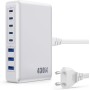 430W Cargador USB Multiple, 8 Ports 100W PD GAN IV Cargador Carga Rápida QC PPS,Enchufes USB C Alimentador Multiple Tipo c