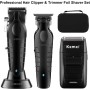 KEMEI Juego de Maquina de Cortar Pelo Hombre y Afeitadoras de Láminas, Cortadoras de Pelo Eléctricas Para Hombres, Inalámbrico