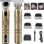 Máquina de Cortar Pelo Profesional, Cortapelos inalámbrico Hombre Cortador de Pelo Recargable con Hoja T, Recortadora de Barba
