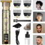 Máquina de Afeitar Hombre con Pantalla LED, Máquina de Cortar Pelo Hombre Inalámbrica con Hoja T y 4 Peines-Guía, Maquinilla de