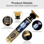 Máquina de Afeitar Hombre con Pantalla LED, Máquina de Cortar Pelo Hombre Inalámbrica con Hoja T y 4 Peines-Guía, Maquinilla de
