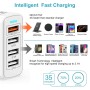 Cargador USB Multiple, 4 Puertos Enchufe USB Carga Rapida 33W QC3.0 Cargador Móvil Carga Rapida Adaptador Cargador Rapido para
